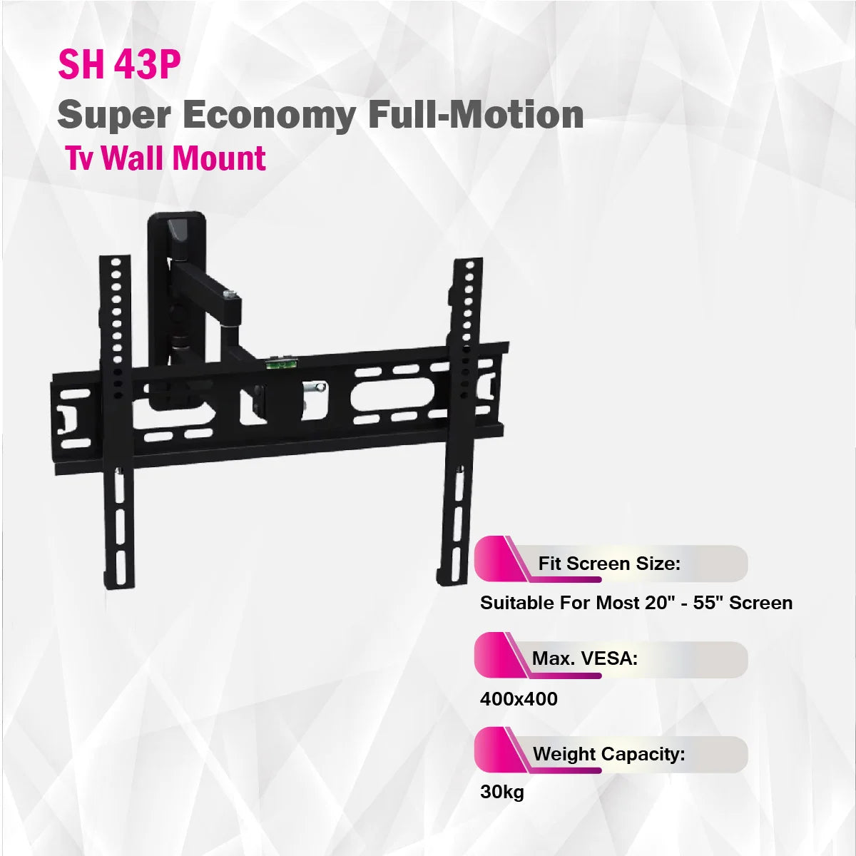 SkillTech - SH 43P - حامل تلفزيون على الحائط فائق الحركة واقتصادي للغاية SkillTech - SH 43P - حامل تلفزيون على الحائط فائق الحركة واقتصادي للغاية